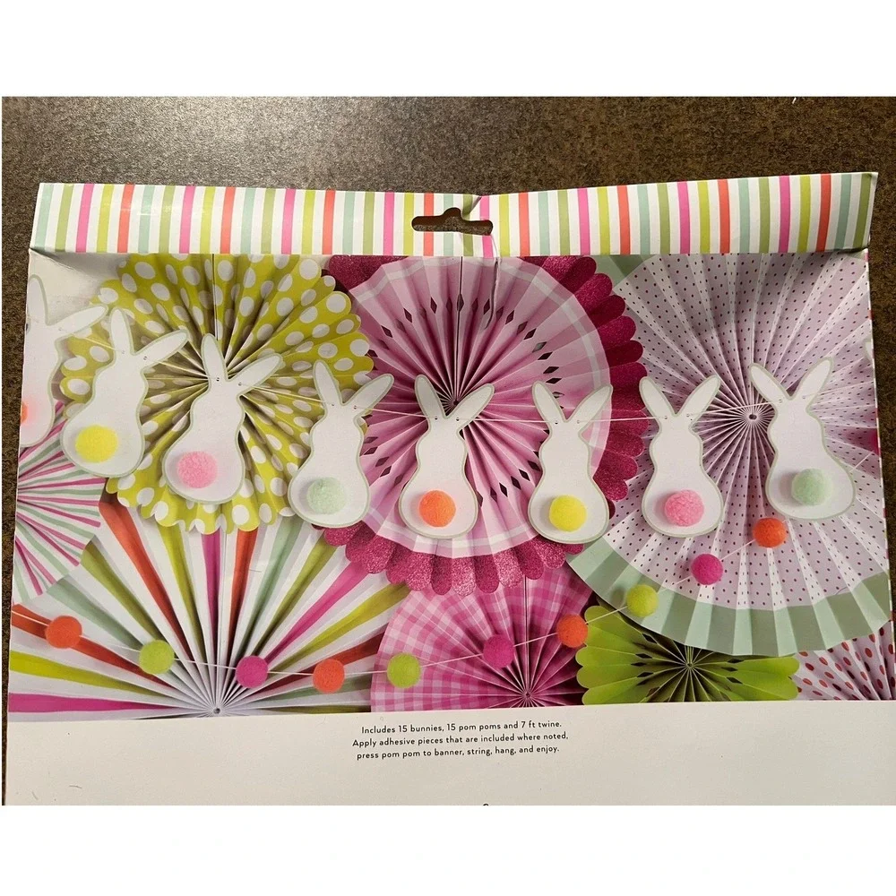 Paper Love Bunny Tails Banner Kit Kids OS Multicolor NWOT Easter DIY Garland